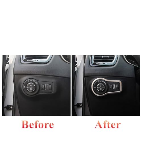 Interruptor de faro para Jeep Compass cubiertas decorativas con acabado interior elegante 3