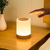 Dorifun Nachttischlampe Touch Dimmbar, LED Tischlampe Kabellos Akku USB Aufladbar mit RGB Farbwechsel, Kinder Nachtlicht Dimmbar mit Timing für deko Schlafzimmer Kinderzimmer Geschenke