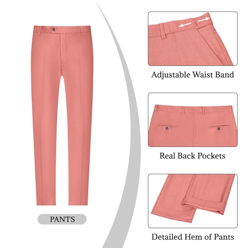 Linen Mens 2 Piece Double Breasted Suit Jacket Blazer Pants Set Slim Fit Casual Wedding Prom Homecoming Tuxedo Suit4