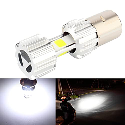 BA20D LED Headlight Bulb Motorcycle H6 3 Sides High Low Beam Super Bright Cool White Motorbike Headlamp 1800LM Newest COB Chips 6500K