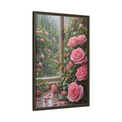 Impression toile roses roses tableau vertical chambre 50x75