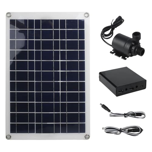 HpLive 50W Solar Springbrunnen,Solar Springbrunnen für Außen,Teichpumpe Gartenbrunnen Pumpe Leise Solarbetriebene Wasserpumpe für Garten Aquarium Teich Pool,Vogel-Bad