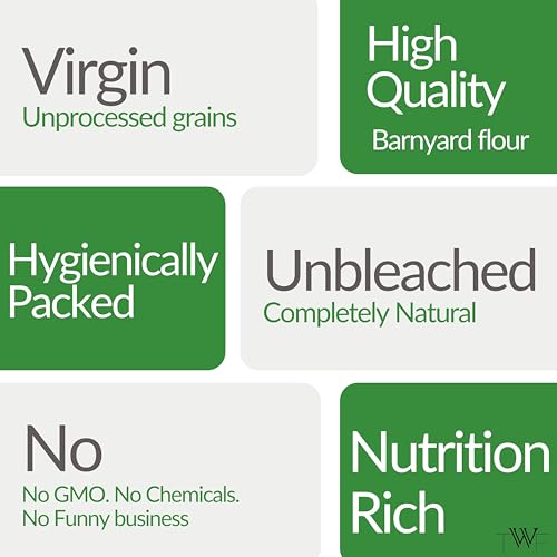 Image of TWF Hulled Barnyard Flour | 1Kg | Cooks in 15 Minutes | Stone Ground | Not Pulverized | Sanwa, Samak, Udalu, Bhagar, Kuthiraivally Seeds | Ideal for Upwas, Farali, Vrat | Ancient Grain Flour | Gluten-Free