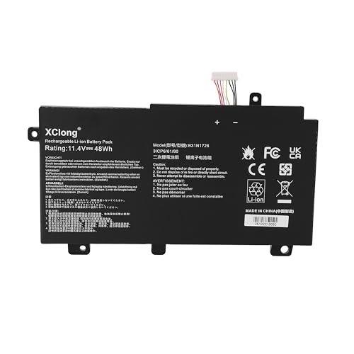 XClong B31N1726 Laptop Batería para ASUS TUF Gaming FX504 FX504G FX504GD FX504GM FX505D FX505DT FX505DY FX505G FX505GM FX505GT FA706IU FA706II FX706HC fx5505dv-hn311t fx505dy-bq052 fa706ii-h7019r