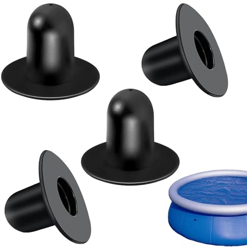 Hongoen Pool Stopfen,4 Stück Pool Verschlussstopfen,Pool Plugs,Abdeckung Pool Plug,Swimming Pool Wall Plugs Replacement Parts,Filterpumpen Sieblochstopfen für Intex/Bestway Pools