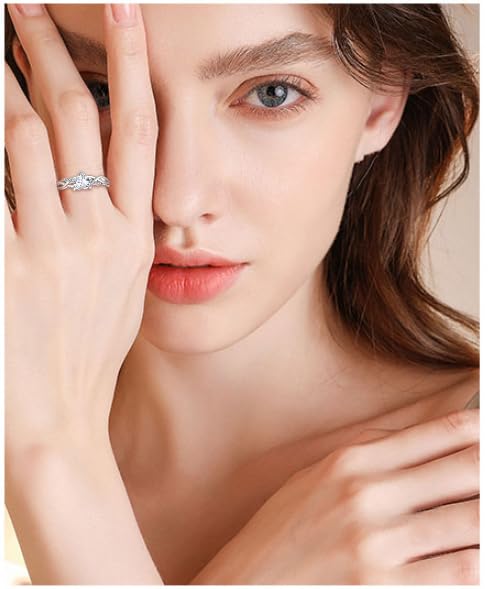 1 Carat Heart Moissanite Promise Ring 925 Sterling Silver Moissanite Halo Ring engagement ring Wedding Anniversary Ring3