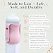 Little Gripsters Baby Bottle Sleeve for Self-Feeding - Neoprene Baby Bottle Cover for Infants & Toddlers - BPA-Free, Adjustable Velcro Fit - for Ages 5 to 18 Months - Machine Washable (Baby Pink)