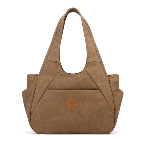 Bolso Hobo Ligero de Lona para Mujer con 3 Compartimentos miniatura 1