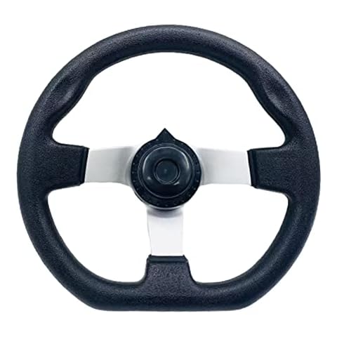 10.6 Inch Go Kart Steering Wheel 3 Spokes Vehicle Strong Iron Off-Road Steering Wheel for Go Kart Go Cart Buggy Karting ATV UTV Bike Cover