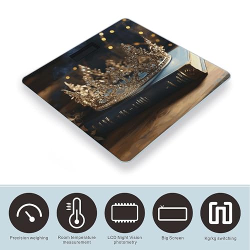 Báscula Digital Crown Vintage Book de Vidrio Templado miniatura 3