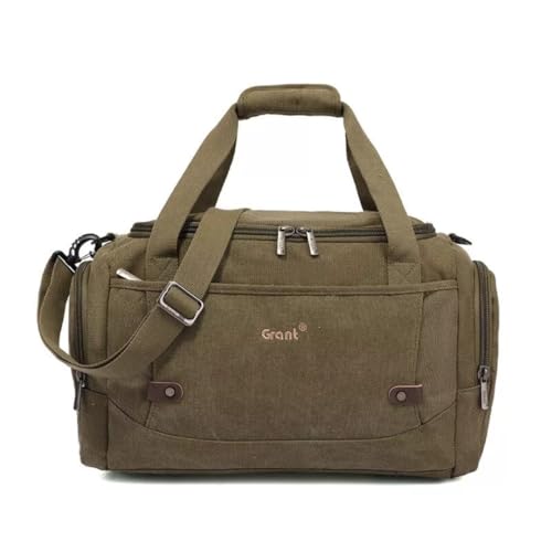 Sac de sport homme et femme kaki avec grand compartiment à chaussures Grant