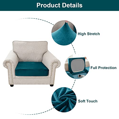 Qelus Velvet Sofa Seat Cushion Cover, 1/2/3/4 Seaters L-Shaped Couch Seat Slipcover - Image 3