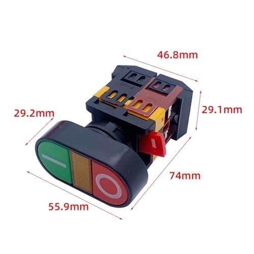 Bouton double APBB-22N pour remplacer vos commandes START STOP usées - 2