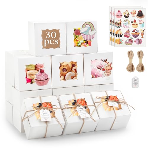 30pcs Window Cookie Boxes with Stickers - Save 31%