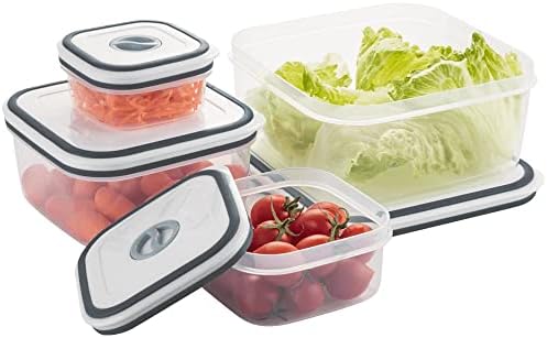 Kit com 4 unidades de potes hermetico plastico