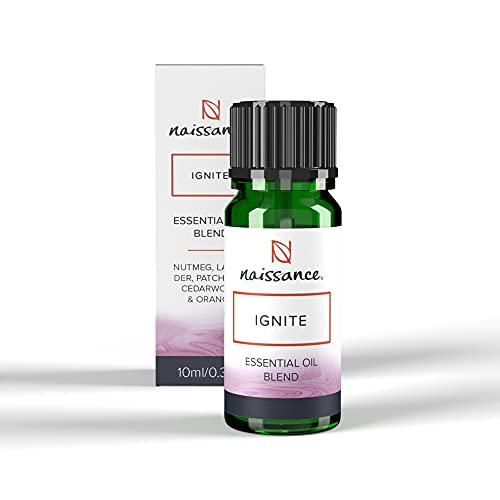 Naissance Ignite Aromatherapie BIO Ätherisches Öl um die Sinne zu Stimulieren 10ml -Naturkosmetik Duftöl für Männer Frauen Entspannung - Ideal Für Aroma Diffusor Lavendel Patchouli Muskatnuss