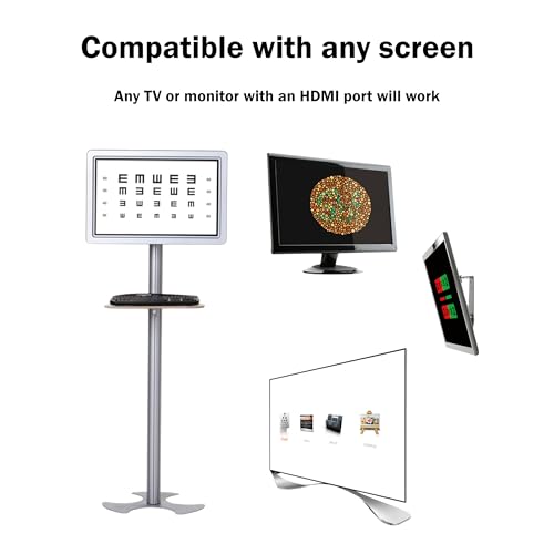 Image of Optical Elite Digital Visual Acuity Eye Chart for Optometry, Snellen & Tumbling E, Randomize /Mirror, Works with TV /Monitor, Plug & Play, No PC Required, Auto Calibration, RF Remote, Supports 4K