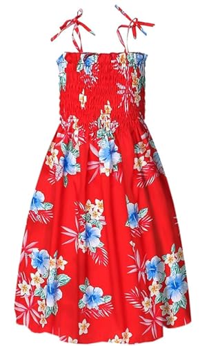 Image of SANGTREE Girls' Women's Summer Sundress Casual Smocked Floral Beach Holiday Dress, 18 Month - XL