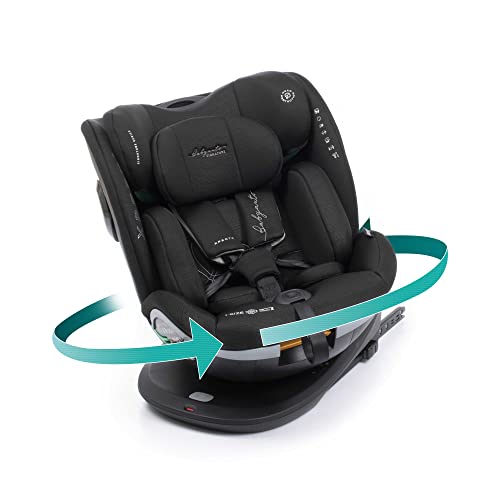 BABYAUTO - Silla de Coche Babyauto Xperta i-Size – Silla de auto desde 40 a 150 cm - Desde los 0 a los 12 años - Giratoria - Reclinable - ISOFIX – Toptether - Protección Lateral – Color: Black Line