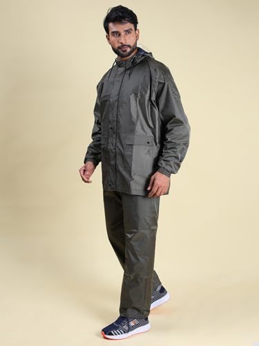 Image of Rupa mens Rupa Rainwear for Men, Waterproof Nylon Blended Rain Jacket with Pants and Carry Bag,Pack of 1