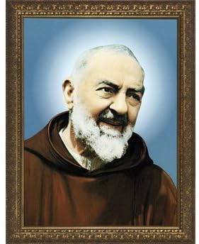 ST. PADRE PIO - ARTE ESTÁNDAR MARCADO ORO