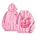 Pink Hoodie For Girls Meet Me At The Ocean Hoodies 2025 Cute Preepy Graphic Sweatshirts Kids Y2K Tops with Pockets Puff Sweatshirt Girl Boy PPP Pullover Top Fall Fashion Clothes