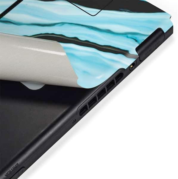 Skinit Decal Gaming Skin Compatible with Nintendo Switch Bundle - Aqua Blue Marble Ink Design