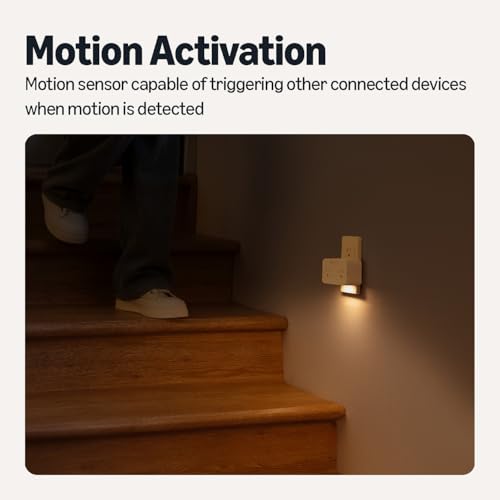 Image of Amazon Basics Dual Smart Plug with Motion Sensor and Night Light, Works with Alexa Only, Control from Anywhere, Automatic Control, 2.4 GHz Wi-Fi, No Hub Required, 4.33 x 2.36 x 1.38 in, White
