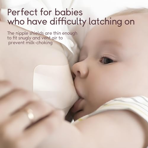 Nipple Shields Breastfeeding, Nipple Shell Guards for Nursing Newborn Baby,for Breastfeeding with Latch Difficulties or Flat or Inverted Nipples 20MM (4 Count)