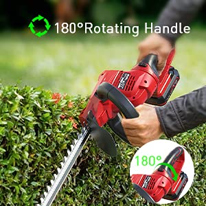Bounv Cordless Hedge Trimmer, 20V Bush Trimmer