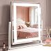Mursche Schminkspiegel mit Beleuchtung Hollywood Spiegel,25×30CM LED Schminktisch Kosmetikspiegel Mit Licht,Make Up Vanity Mirror with Light 360°Drehung Klein Tischspiegel 3 Modi Touch Dimmbar