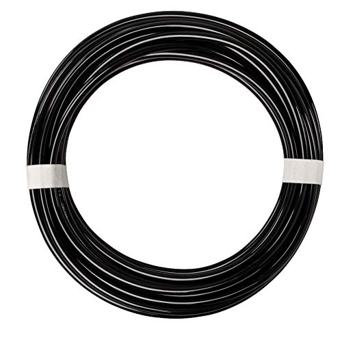 Quickun Pneumatic Tubing 1/4″ Tube OD PU Polyurethane Tube Air Hose Line for Air Compressor Fitting or Fluid Transfer (Black 32.8ft)
