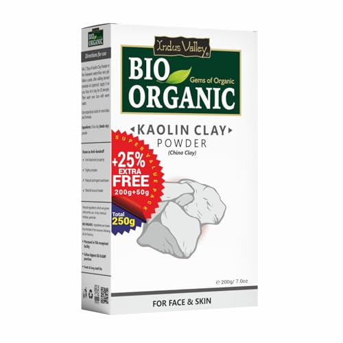 Bio Organic White Kaolin Clay Cosmetic Grade Powder -100% Pure Natural Clay - Great For Skin Detox, Rejuvenation, White Face Mask - Heal Damaged Skin,Soap, Bath Bomb- DIY Clay, 8.81oz