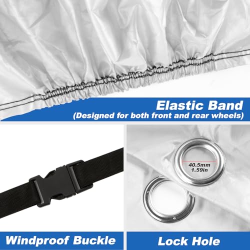 image for Motorcycle Cover Waterproof Outdoor - PSLER Universal Rainproof Snowpr
