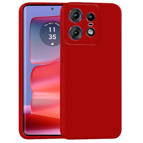 Image of Back Cover for Motorola Moto Edge 50 Pro 5G | Full Camera Protection | Premium Liquid Silicon Case | Flexible Bumper Case for Motorola Moto Edge 50 Pro 5G (Red)