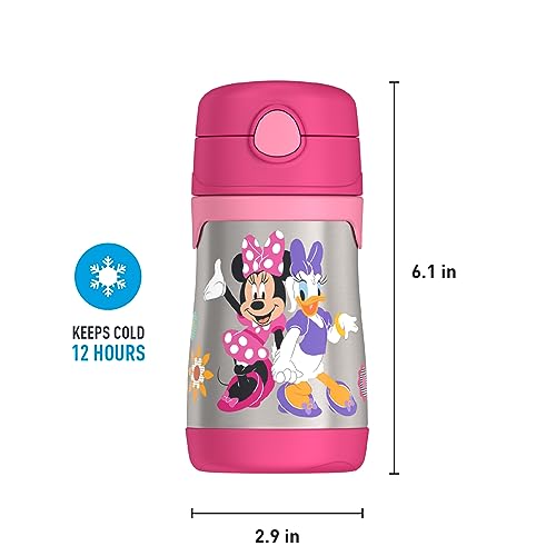 Image of THERMOS Vacuum Insulated Stainless Steel 10oz Straw Bottle, MINNIE MOUSE