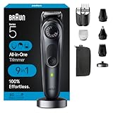 Braun All-in-One Men's Shaving Kit Series 5 5490, 9-in-1 Beard, Face, Nose, Ear Trimmer, Hair Clippers, Body Groomer and Manscaping, Holiday Gifts for Men