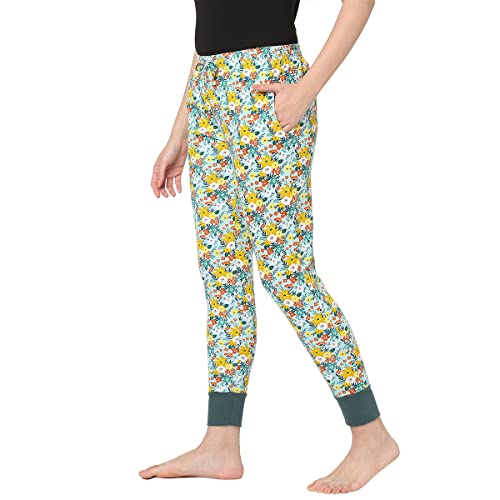 Image of Inner Sense Organic Cotton and Bamboo night pants for women I Anti Odour, Soft, Comfortable, Lightweight, Full-length, Dual-side pocket, Soft pajama for women