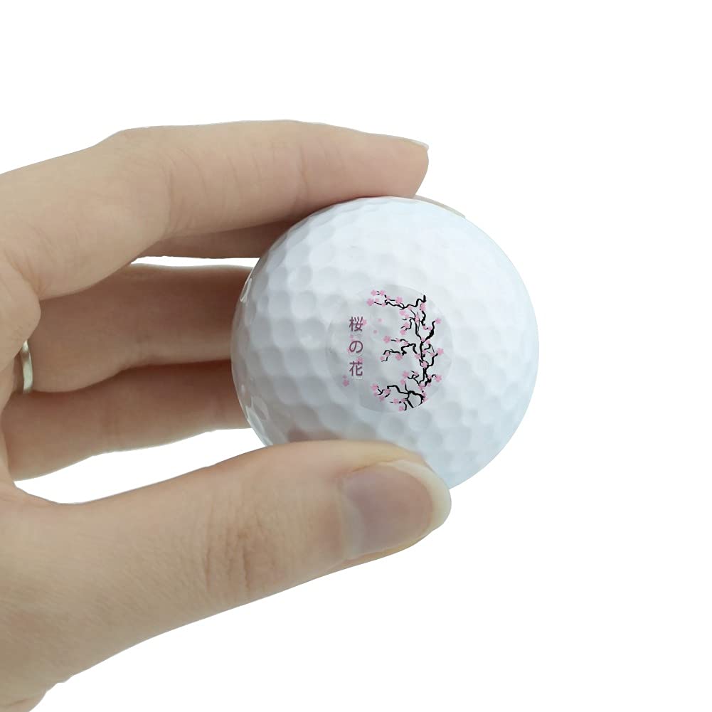 GRAPHICS & MORE Cherry Blossom Tree Pink Japanese Novelty Golf Balls 3 Pack
