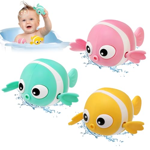 NEWSTYLE Brinquedos de banheira, brinquedos para crianças 2 3 4 anos brinquedos, 3 casa de banho bebé pato de corda brinquedos piscina para bebé meninos meninas de 1 2 3 4 anos