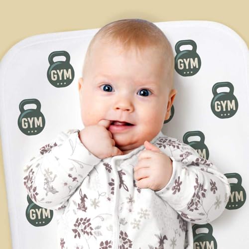 Azeeda 'Gym Weight Kettlebell' Baby Burp/Wash Cloth (BC00034499)2