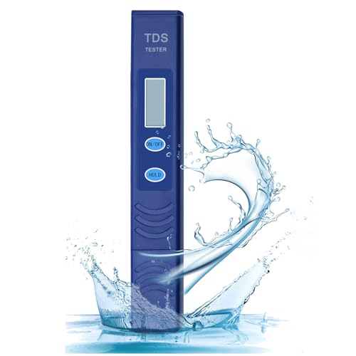 tds meter digital water testertds water testerwater tester for drinking water with 0-9990 ppm - reliable and accurate - use for homeaquariumspoolshand heldblue1pack