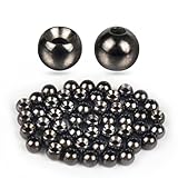 TG-DZURI Tungsten Beads for Fly Tying, 50pcs Tungsten Cyclops Beads Black Nickle Color 2.0mm Sizes Fly Tying Materials Beads Hook Size 18#-20#
