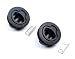 MxEol Marine Slam Latch Black Deck Hatch Door Pull Round Non-Locking Pair