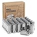 32pcs Chrome Silver 9/16x18 Extended Bulge Lug Nuts - 1.8" Length, 0.90" Width - Closed End, Cone Taper Acorn Seat - Installs with 19mm or 3/4" Hex Socket - For 8Lug Trucks SUVs Vans Tuner