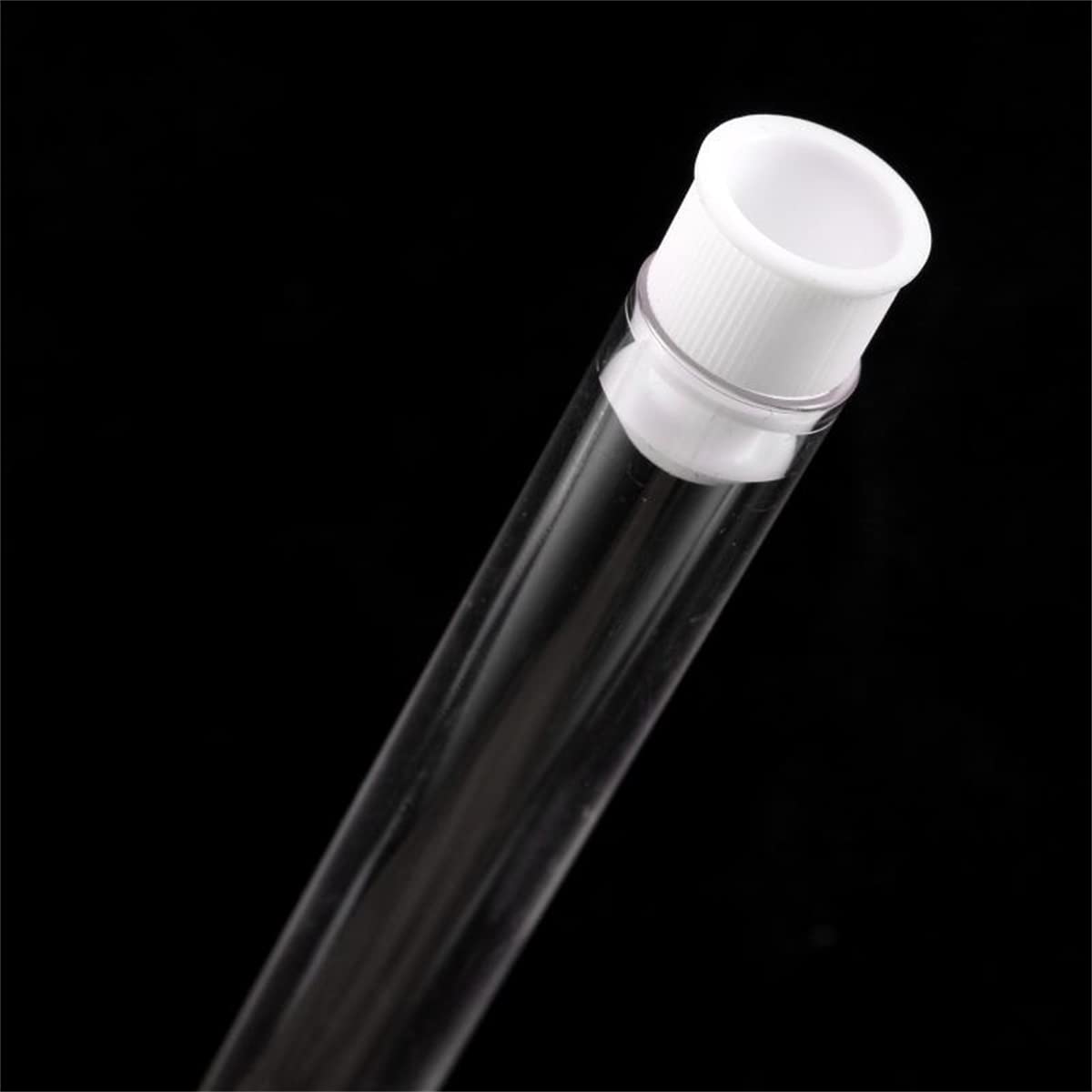 20Pcs Clear Plastic Test Tubes With White Push Caps, 12x100mm Sample Storage Tube Plastic Tubes With Lids For Laboratory Jewelry Beads Powder Spice Liquid Candy Storage