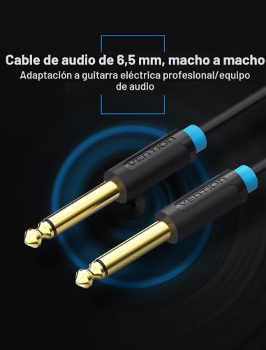 Miniatura 6 de Vention 6,35 Mm A 6,35 Mm Estéreo Cable 3m, 1 4 Trs Chapado En Oro Jack Macho A Macho Cable Para Guitarra, Amplificador, Piano, Eléctrico Bajo