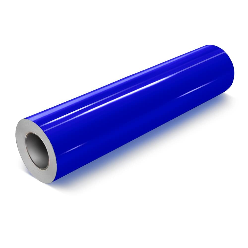 VViViD Brilliant Blue Gloss DECO65 Permanent Adhesive Craft Vinyl for Cricut, Silhouette & Cameo (11.8" x 100ft Extra Large Roll)