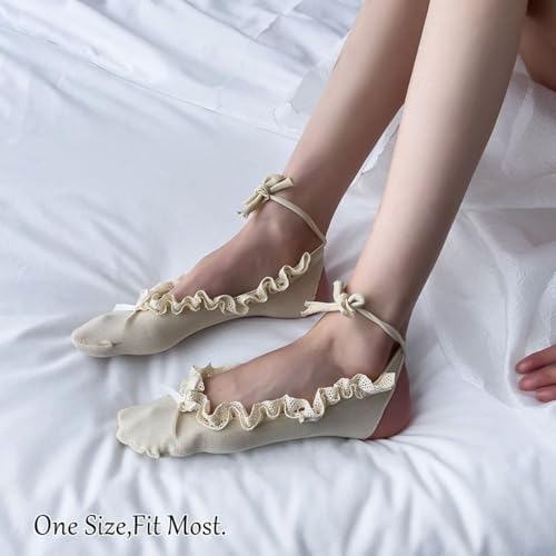 Short Socks Y2K Sweet Bowknot Socks Solid Color Cotton Socks(White)2