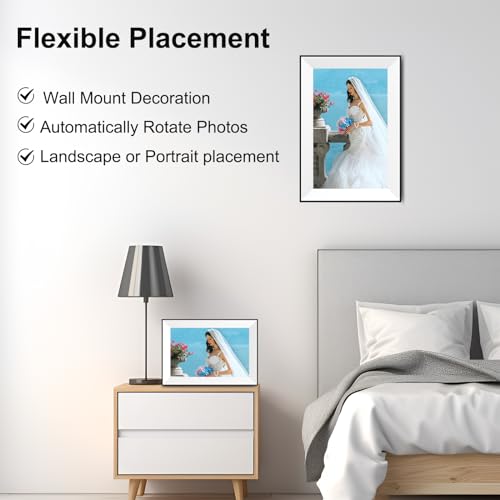 Bmdigipf S580 10.1 Inch Wifi Digital Picture Frame,Digital Photo Frame Load Picture And Video From Phone To Electronic Picture Frame, Sd Card,Touch Screen,Auto-Roate thumb #5